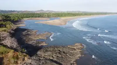 Desembocadura del Río Oria - La vegetación densa y exuberante del Río Oria se refleja en sus aguas tranquilas, creando una vista panorámica que pinta un retrato de la naturaleza en su máxima expresión.