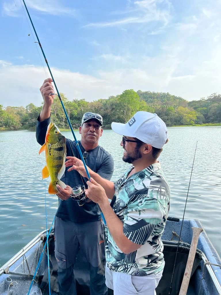 Clientes de Gavilan Sportfishing muestran su captura de pez sargento - Únete a la aventura de pesca en el Lago Gatún con Gavilan Sportfishing y descubre la emoción de capturar el pez sargento. Nuestros clientes comparten sus increíbles capturas en esta galería de fotos, donde podrás apreciar la emoción y la satisfacción de cada momento.